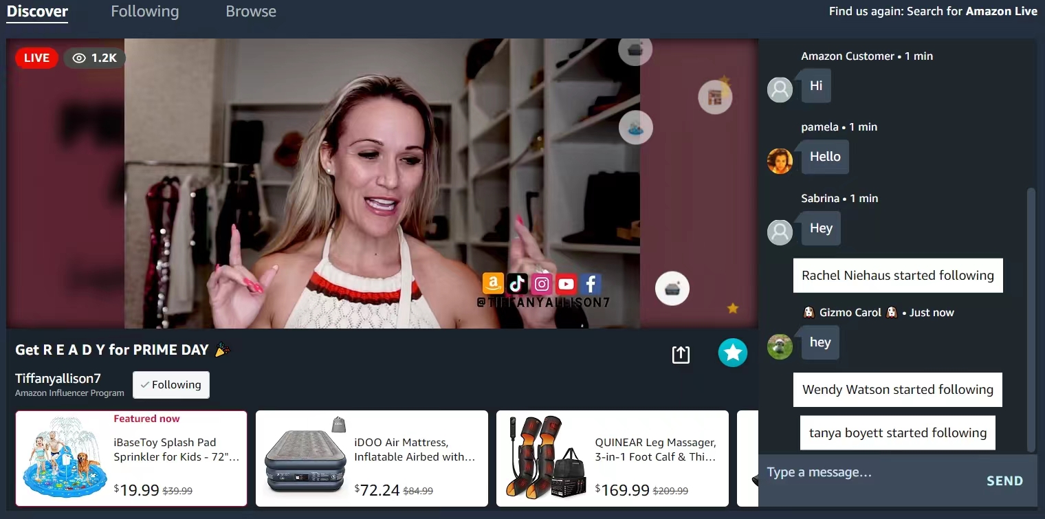 亚马逊网红直播