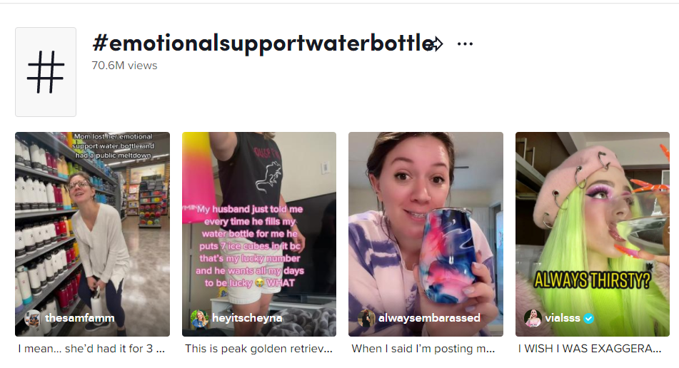 被炒火的“情感维系”水瓶,成TikTok年轻人养生的最后体面