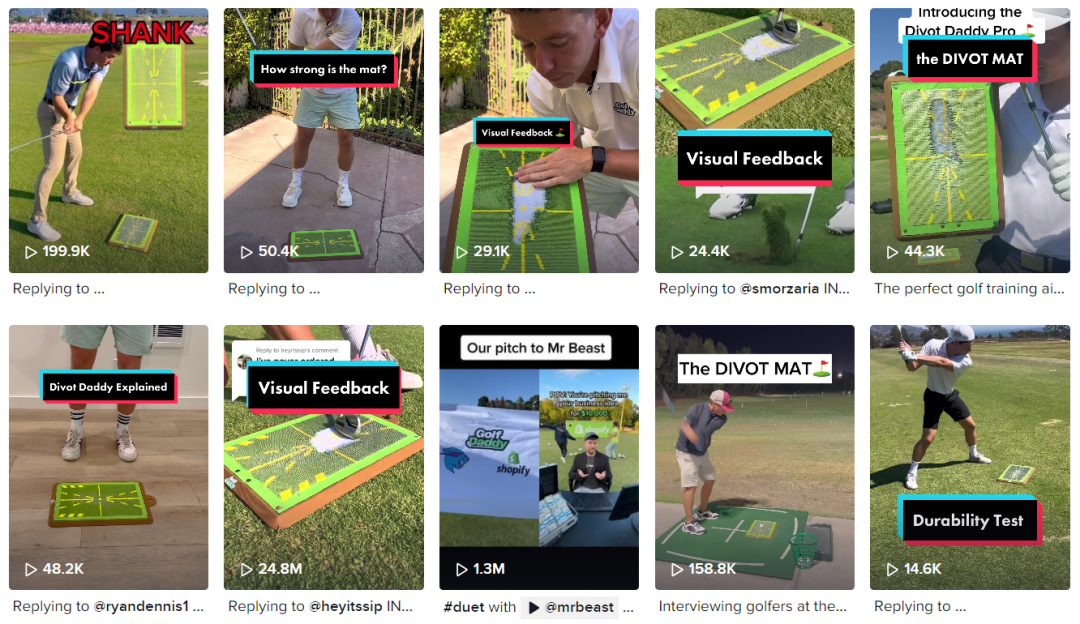 “高尔夫击球垫”多个视频千万播放!独立站单品卖断货!