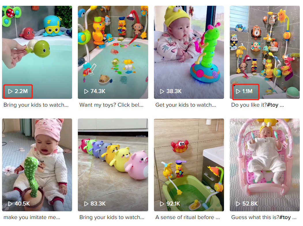 TK“沐浴玩具”类目近一亿播放,单品卖断货,多个视频获千万播放