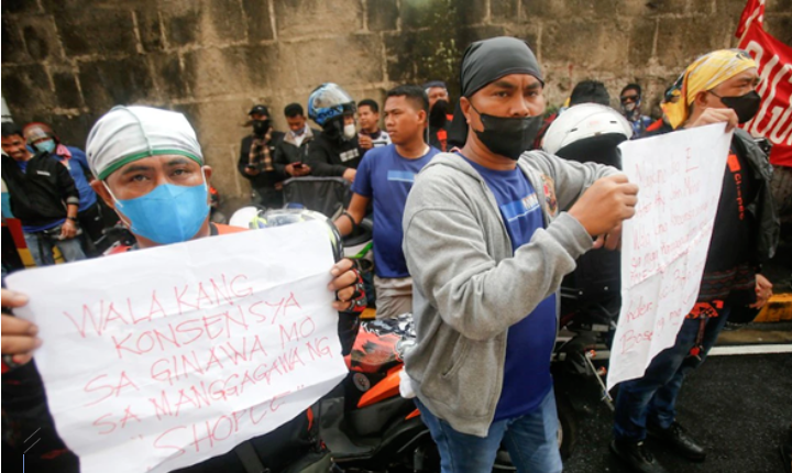 Shopee菲律宾员工劳工部抗议