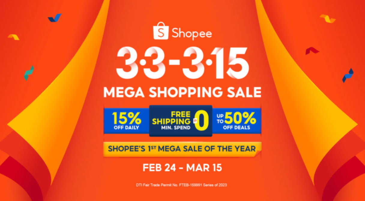 Shopee推出3.3-3.15大型促销购物活动Mega Shopping Sale